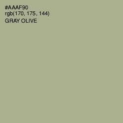 #AAAF90 - Gray Olive Color Image